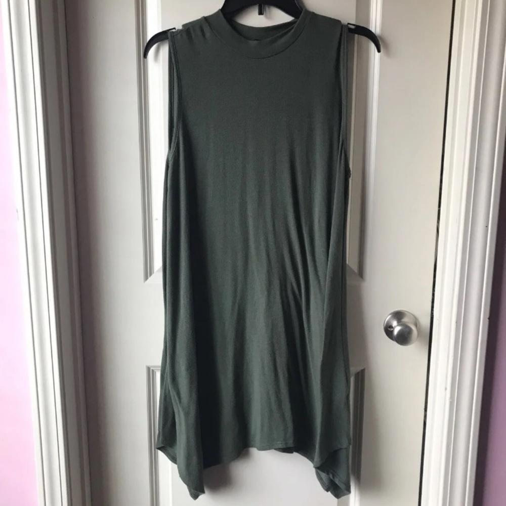 High neck sleeveless dress